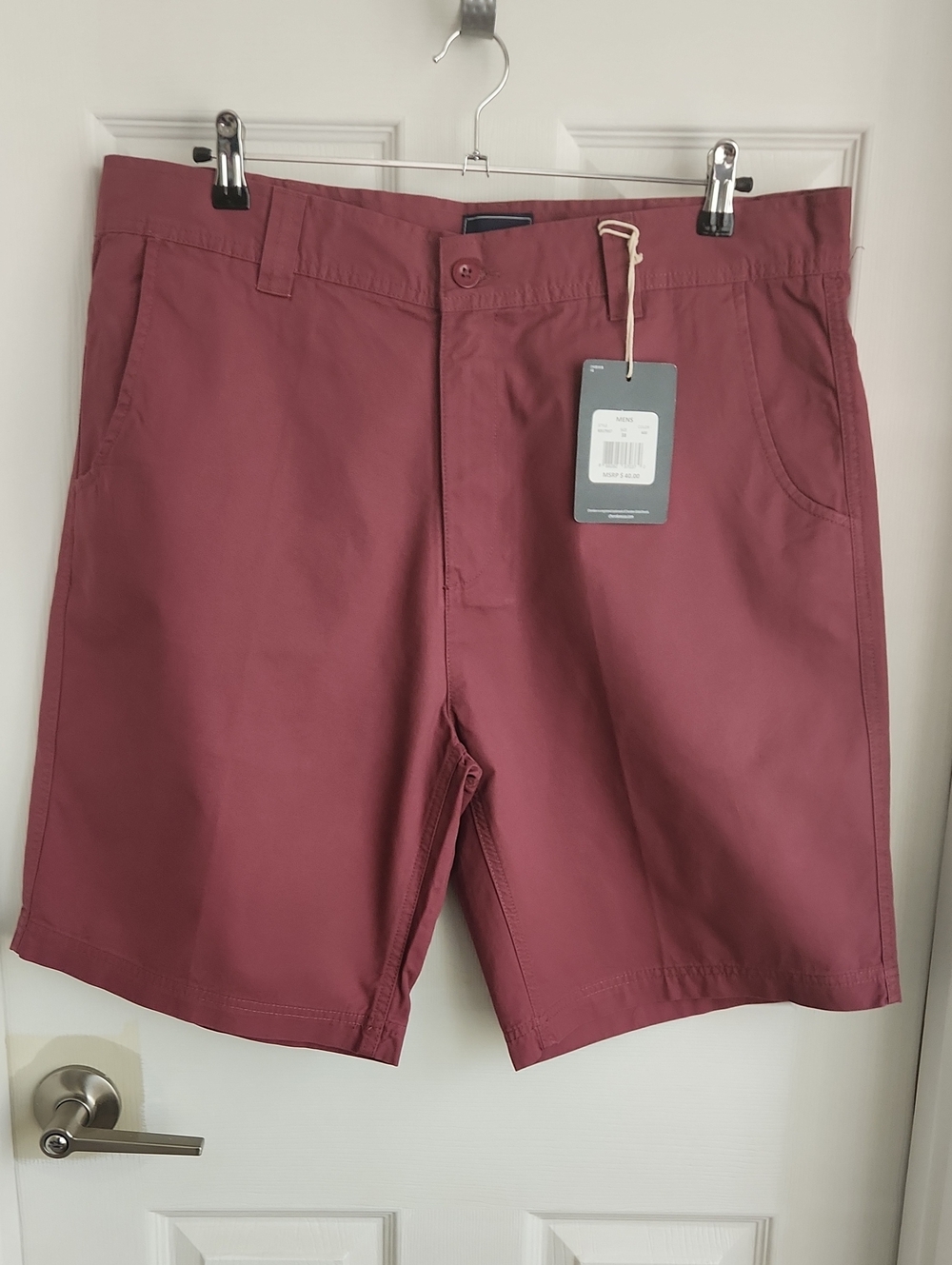 Cherokee Twill Walking Shorts in Rosewood